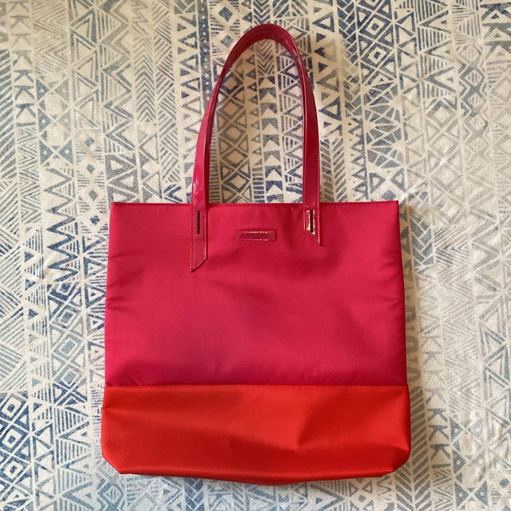 Lancôme Red & Pink Shoulder Tote - Picture 1 of 8
